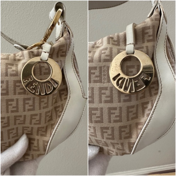 SOLD Fendi hobo shoulder bag Leather/Canvas - Picture 2 of 10